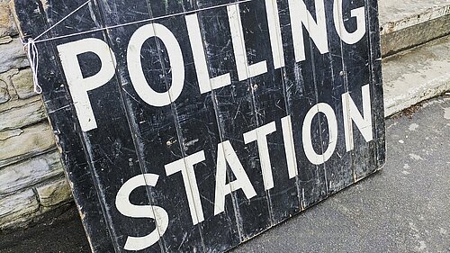 polling station sign